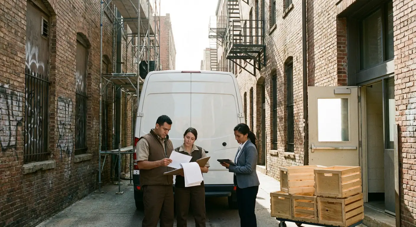 Kittanning alley delivery access and clearance check