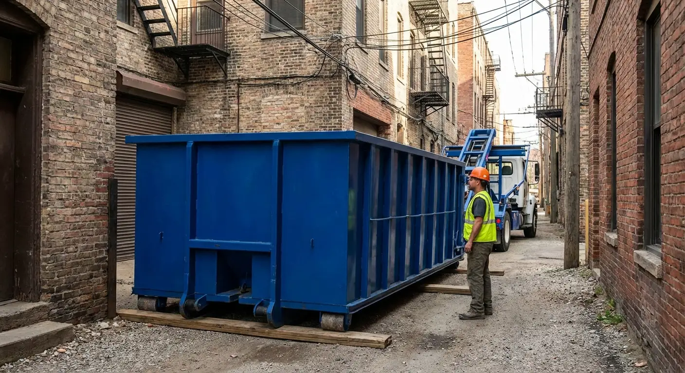 Narrow alley access challenges in Kittanning
