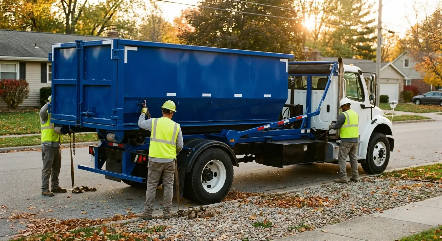Roll-off dumpster delivery truck in Kittanning, PA