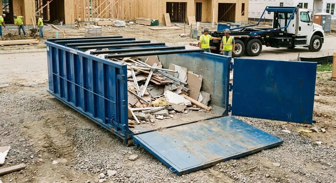 Dumpster with walk-in loading door in Kittanning, PA
