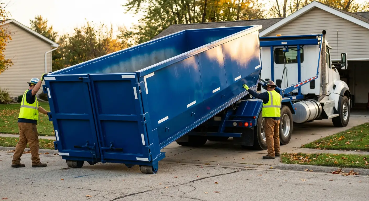 Roll-off dumpster delivery truck in Kittanning, PA